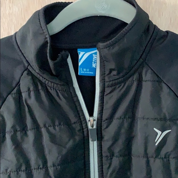 EUC Boys OLD NAVY Active Black Zip Up Jacket Sz L 10 12 - Picture 3 of 3